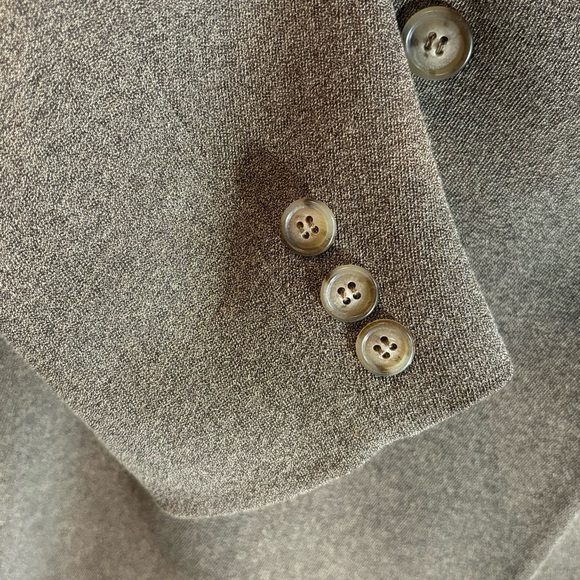 EMANUEL UNGARO Sz 12 Double Breasted Blazer Made in Honk Kong Shoulder Pads - Picture 7 of 9